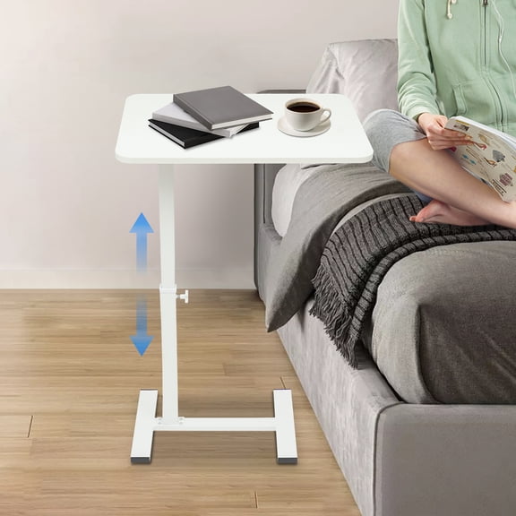 Adjustable Hospital & Home Use Bed Table, Bedside Table, Rolling Laptop Table