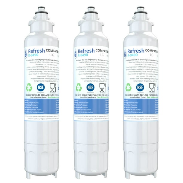 Replacement For Lg Lsxs26326s Refrigerator Water Filter By Refresh 3 Pack Walmart Com Walmart Com