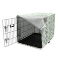 thumbnail image 3 of Shamrock Dog Crate Cover, Saint Patrick Day Theme with Clover Leaf Royal Irish Tradition Classic Pattern, Easy to Use Pet Kennel Cover Small Dogs Puppies Kittens, 7 Sizes, Green White, by Ambesonne, 3 of 6
