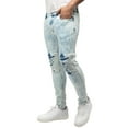 thumbnail image 3 of RAW X Mens Skinny Flex Moto Jeans, Light Wash, 34X32, 3 of 7