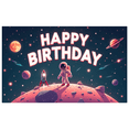 thumbnail image 2 of Yatrandify Space Adventure Happy Birthday Banner Astronaut Design Planet Theme Rocket Illustration for Kids Birthday Party Indoor Decoration Celebration, 2 of 7