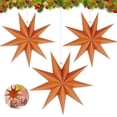 thumbnail image 2 of 6 piezas Papier Stern Dekoration,30 cm H?nge-Deko aus Papier,faltsterne weihnachten,3D Sterne Form für Weihnachten,Sterne Form Papier,Papierstern Weihnachtsdeko,Weihnachtstern Papier Dekor(Orange,3, 2 of 6