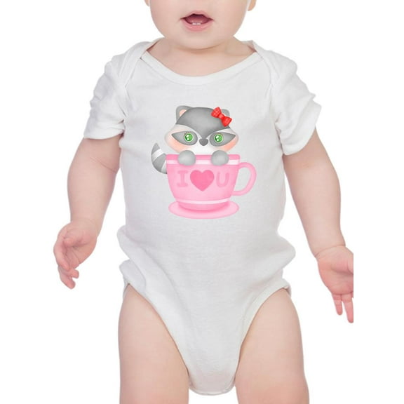 I Love You Raccoon Bodysuit Infant -Image by Shutterstock,  24 Months