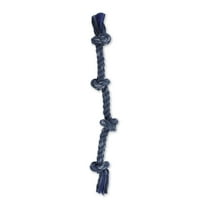 Mammoth Flossy Chews Cottonblend Denim 4 Knot Tug Rope Dog Toy , Large, 27"