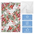thumbnail image 5 of Cardinal Bird Kitchen Towels Set of 2, Water Absorbent Dish Towel, Winter Poinsettia Pine Cones Berry Wood Decorative Hand Towels - Quick Drying Cloth for Cooking Baking, 18x28 Inch, 5 of 8