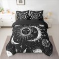 thumbnail image 2 of Homewish Bohemian Sun Moon Twin Bedding Sets 7-Piece for Teens, Black White Starry Sky Bedding Comforter Set, Mystic Stars Planet Reversible Sheet Sets, Luxury Bedroom Decor, 2 of 7