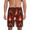 thumbnail image 1 of Fotbe Fire Extinguisher Pantalones Cortos de Pijama para Hombre, Ropa de Dormir, Pantalones de Pijama Cortos para Hombre-3X-Large, 1 of 6
