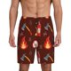 thumbnail image 1 of Balery Fire Extinguisher Pantalones cortos de pijama de punto de algodón para hombre con cinturilla y bolsillos-3X-Large, 1 of 6