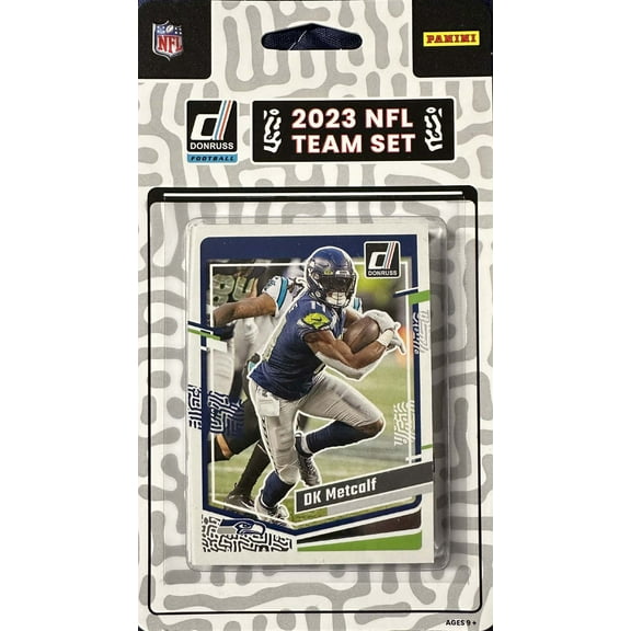 Seattle Seahawks 2023 Donruss Factory Sealed 14 Card Team Set Featuring a Rated Rookie Card of Devon Witherspoon, Jaxon Smith Njigba and Zach Charbonnet Plus 2 Other Rookies