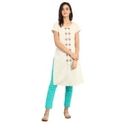 Natural Cotton Straight Kurta-Medium