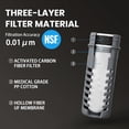 thumbnail image 5 of Purewell Collapsible Squeeze Bottle Water Filter System 1000ml for Trail Running, Through Hiking, Travel, Cycling, and Fishing white, 5 of 12