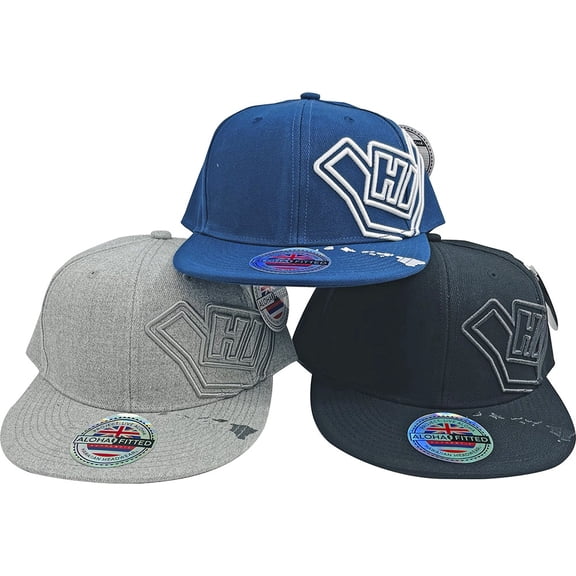 The Islander Group Aloha Fitted Snapback Hat Block Shaka Hawaiian Island Chain, Assorted Colors, 1 Each