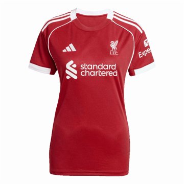 Adidas Liverpool FC 25/26 Home Women's Long Sleeve Soccer Jersey Red