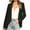 Black, variant on Dgankt Blazers for Women Loose Solid Color Casual V-neck Button Hole Stripe Suit Jacket,Size S-2XL