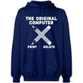 thumbnail image 2 of OXI Hoodie Sweatshirt - Original Computer Print, Basic Casual Hoodie for Men's and Women Fleece Hoodie Long Sleeve - Navy Blue 3X-Large, 2 of 3