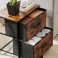 thumbnail image 2 of Algherohein Wood 2 Drawers Nightstand Set of 2,Living Room Side Tables,Bedroom Small Dresser,Brown, 2 of 7