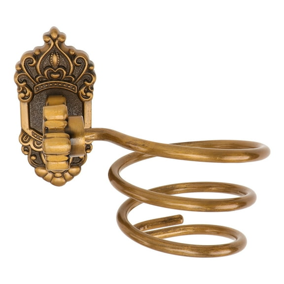 Soimiss Wall Mounted Hair Dryer Holder in Golden Aluminum for Home Bathrooms with Strong Load Bearing