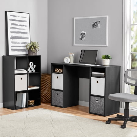 MAINSTAYS 6 CUBE STORAGE ORGANIZER, BLACK