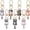 B, variant on 7 count , Cute Cats Charms, Kawaii Key Chains,Kitty Keyring, Purse Handbags Girls Women DIY
