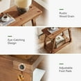 thumbnail image 5 of Tribesigns Solid Wood End Table for Living Room, Narrow Side Table with 2-Tier Storages for Bedroom, Entryway, Easy Assembly,trapezoidal Base, 5 of 7