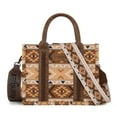 thumbnail image 7 of Wrangler Aztec Tote Bag for Women Boho Shoulder Purses and Handbags, Aztec Coffee, 7 of 7