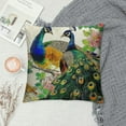 thumbnail image 2 of Square  Fabric Throw Pillow Cushion Cover Peacock Pattern Peacock Feathers Double Sides Various Size  (C-13), 2 of 5