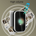 thumbnail image 5 of Wireless Doorbell Waterproof Remote Pager with 300M Range LED Flash 38 Melodies 8 Volume Levels European Plug Silver Smart Doorbell for Home Office Classroom, 5 of 5