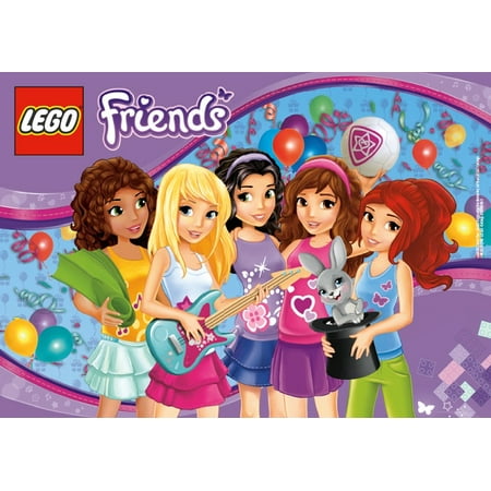 Lego Friends Party Birthday 1/2 Size Frosting Sheet Cake Topper Edible (Images Of Best Friends Birthday)