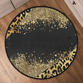 thumbnail image 6 of CURLYOOT Round Rug 3ft Brown Leopard Cheetah Area Rug, Washable Circle Mat Non Slip Floor Carpet Mat, Soft Indoor Rugs for Entryway Living Room Dining Room Bedroom, 6 of 7