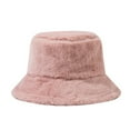 thumbnail image 2 of D-GROEE Winter Faux Bucket Hat Wool Fluffy Plush Bucket Hat Thick Fuzzy Fisherman Hat, 2 of 6