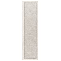 SAFAVIEH Ebony Gabriel Bordered Runner Rug, Gray/Ivory, 2'3" x 9'