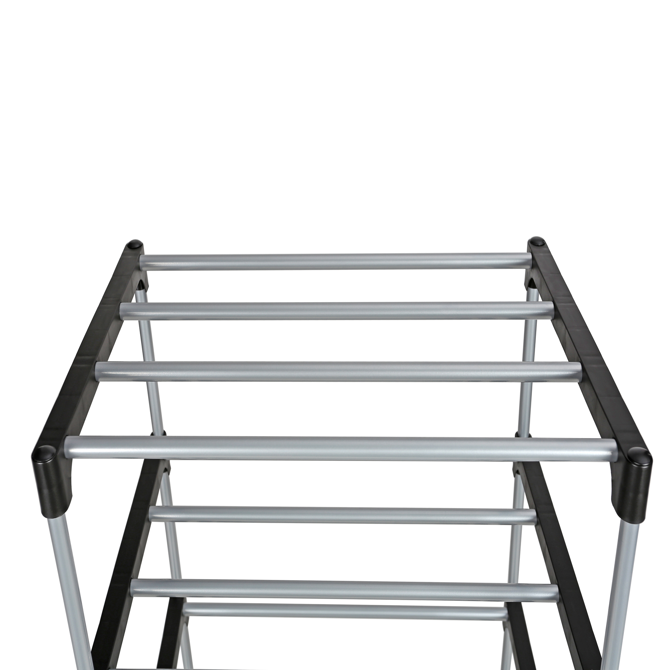 Mainstays 6-Tier Shoe Rack, Black and Silver photo 4