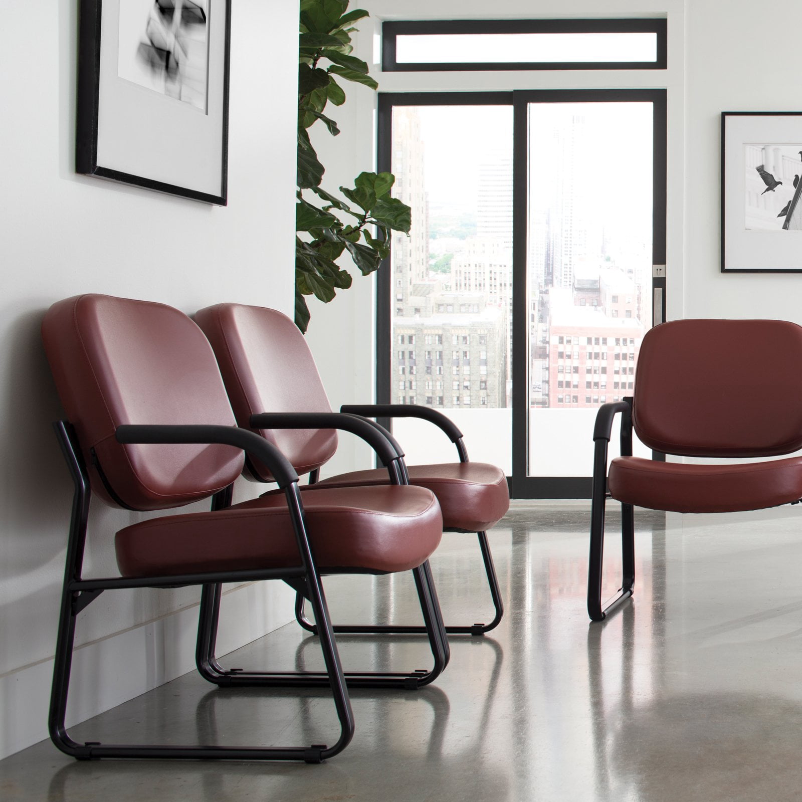 Buy OFM Big and Tall Guest and Reception Chair with Arms, in Charcoal