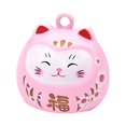 thumbnail image 1 of Colgante de campanas de la fortuna con forma de gato de dibujos animados, accesorios de cobre para colgar en la mochila o disfraz (rosa), 1 of 8