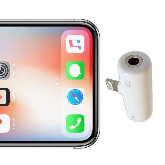 3.5mm Audio + Lightning Charge 2 in 1 iPhone Adapter Headphone Jack Converter XR XS X 8 7 Plus Splitter Dual AUX Female Dongle