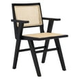 thumbnail image 5 of SAFAVIEH Couture Hattie Coastal Cane Solid Dining Armchair, Black/Natural (Set of 2), 5 of 12