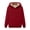 Wine, variant on Women Thick Hoodie Sweatshirt Lined Winter Velvet Warm O-neck Long Sleeve Underwear Tops Blouse