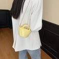 thumbnail image 4 of Bolso de cubo portátil con personalidad sencilla de moda coreana para mujer, nuevo bolso de mensajero mini macaron brillante 2025, 4 of 5