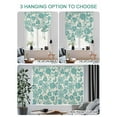 thumbnail image 4 of Teal Flowers Tie Up Curtains for Windows 45 Inch Length Balloon Curtains Kitchen Adjustable Balloon Window Shade Vintage Ethnic Tribe Country Farmhouse Tie Up Valance Bathroom Curtain Window 34"x45", 4 of 6