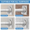 thumbnail image 4 of Matte Shower Curtain Rod Diameter Stainless Steel Adjustable Spring Tension Rods to ; with Holders -Slip Curtain Rods No Drilling( ), 4 of 7