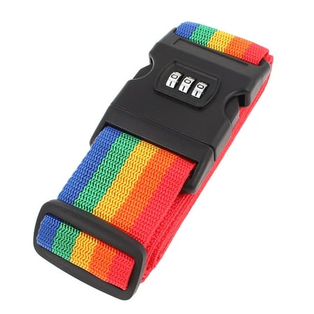 - Unique Bargains Assorted Color Adjustable Luggage Suitcase Strap Password Belt Combination Lock