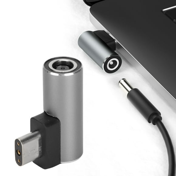 Charging Converter, Charging Adapter Corrosion Resistance Small Size Fast Heat Dissipation PD Sensor Chip Aluminum Alloy Shell  for Laptop for Computer DC7450 Female Adapter