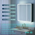 thumbnail image 6 of ANGELES HOME 30"x30" LED Mirrored Medicine Cabinet, Medicine Cabinets with Lights for Bathroom, Recessed or Surface Mount, Led Medicine Cabinet with Outlets & USB, Defogger, Dimmer, Double Open Door, 6 of 14