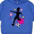 thumbnail image 3 of Inktastic Girl Playing Soccer Pink and Yellow Stars Toddler Hoodie, 3 of 4
