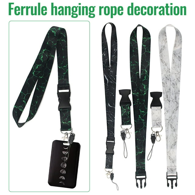 Phone Lanyard with Detachable Buckle - Polyester Work ID Card Holder & Keychain for Phone, Camera, Sports
