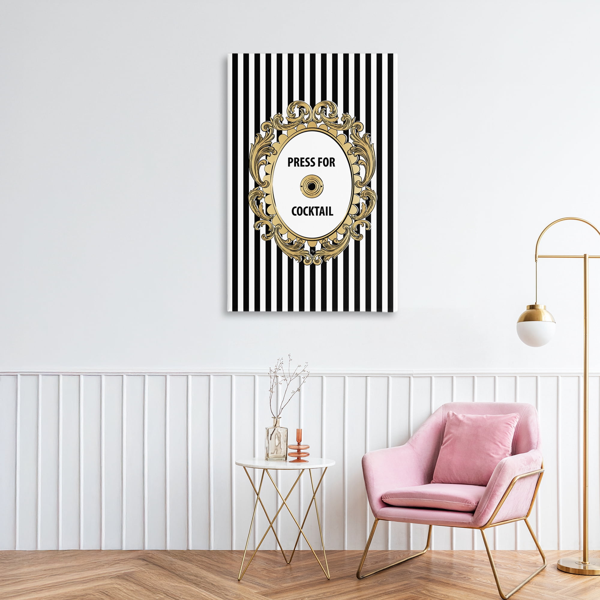 Stupell Industries Press For Cocktail Celebration Canvas Wall Art, design by Martina Pavlova