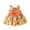 Orange, variant on Baby Girls Floral Dress Backless Wide Strap Print Sundress with Large Bow Summer Cute Jumper Dress Princess Gowns 3-24M