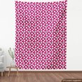 thumbnail image 4 of Ambesonne Floral Fabric by the Yard Upholstery, Flowers Romantic Spring Vibe, 3 Yards, Magenta Indigo and White, 4 of 5