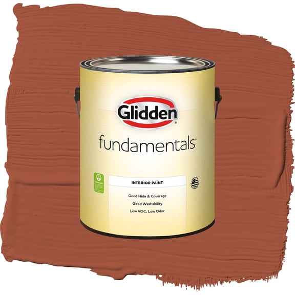 Glidden Fundamentals Ancient Copper / Orange, Eggshell Interior Paint, 1 Gallon
