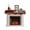 Red, variant on Chef Gnomes Fireplace Mantel Scarf Cover 60"Wx17"L,Fireplace Mantel Shelf Top Runner,Black White Plaid Dessert Maker Cake Mantle Dresser Scarves Table Runner for Holiday Party Living Room Decorations